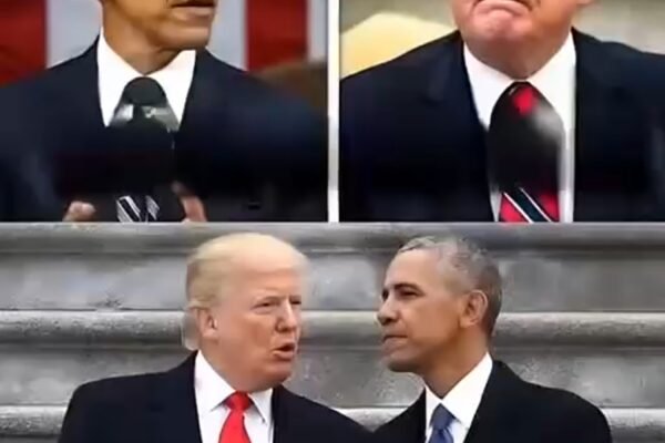 Donald Trump and Barack Obama in a powerful moment of political conversation