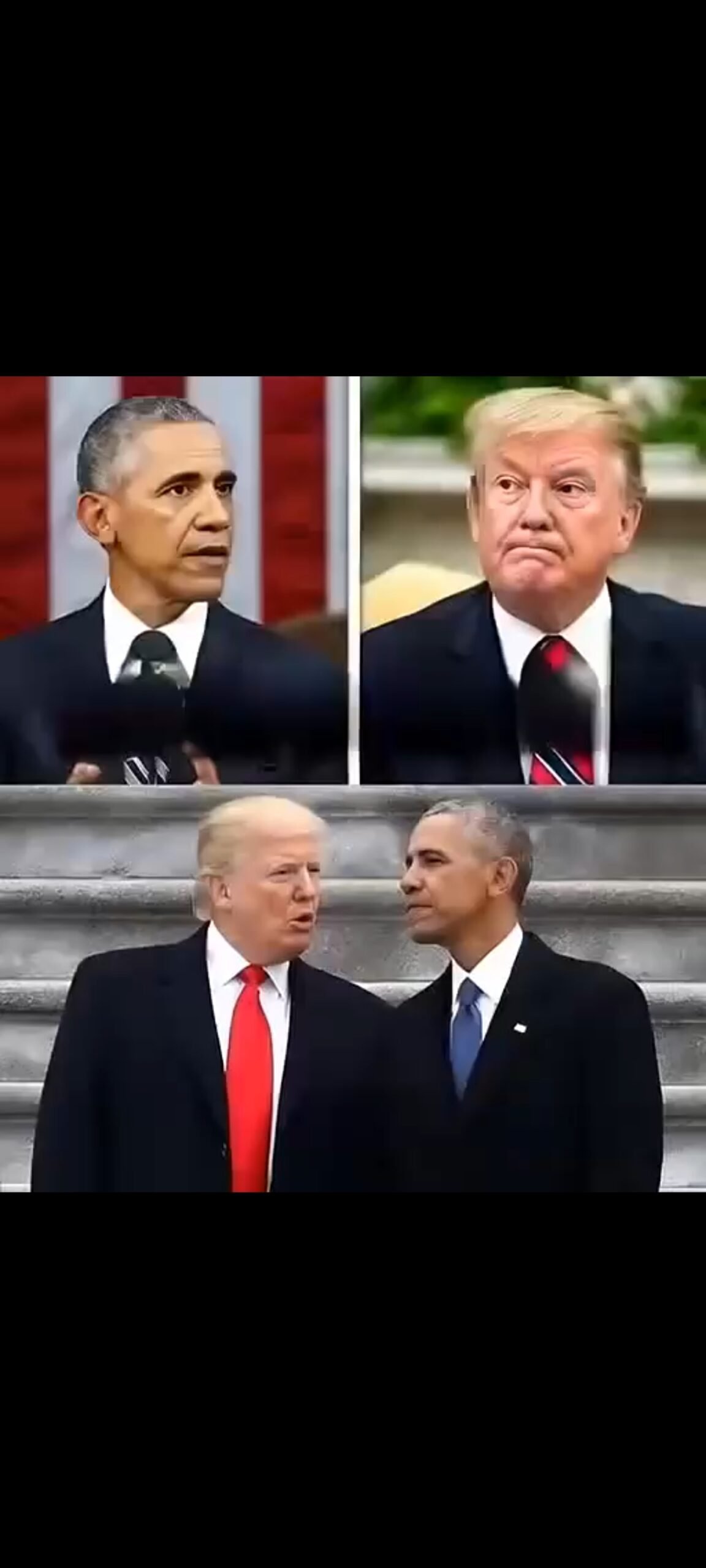 Donald Trump and Barack Obama in a powerful moment of political conversation
