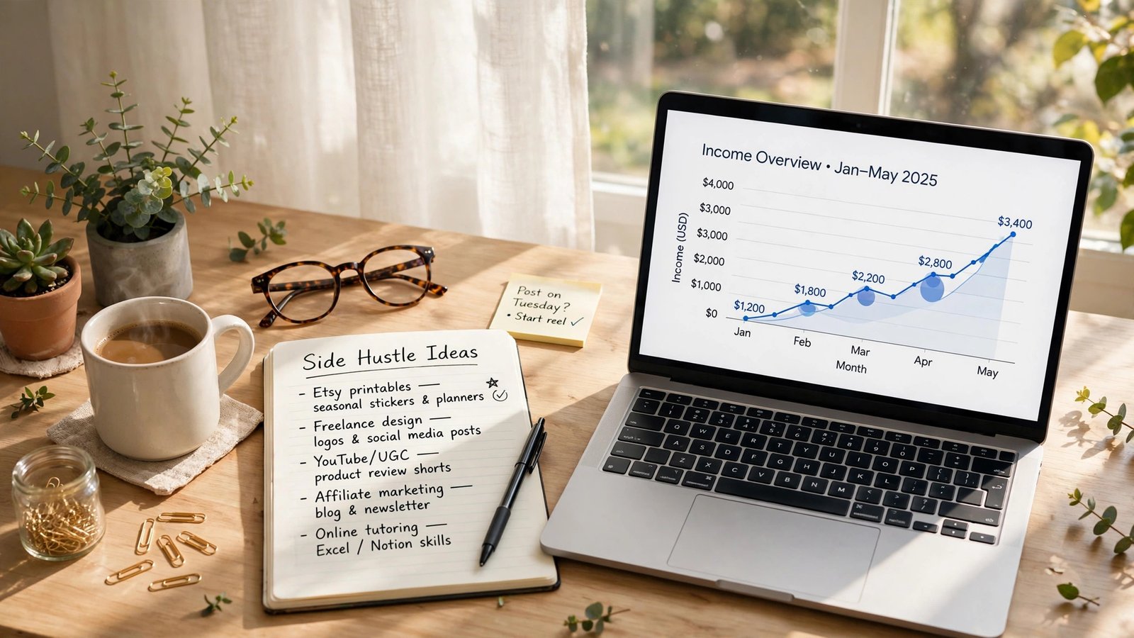 best side hustles for beginners - featured image for Best Side Hustles for Beginners in 2026 (Low-Cost Ideas)