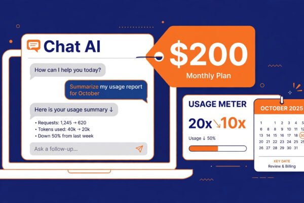 ChatGPT Pro $200 usage halved October 30 2026 - usage meter dropping from 20x to 10x