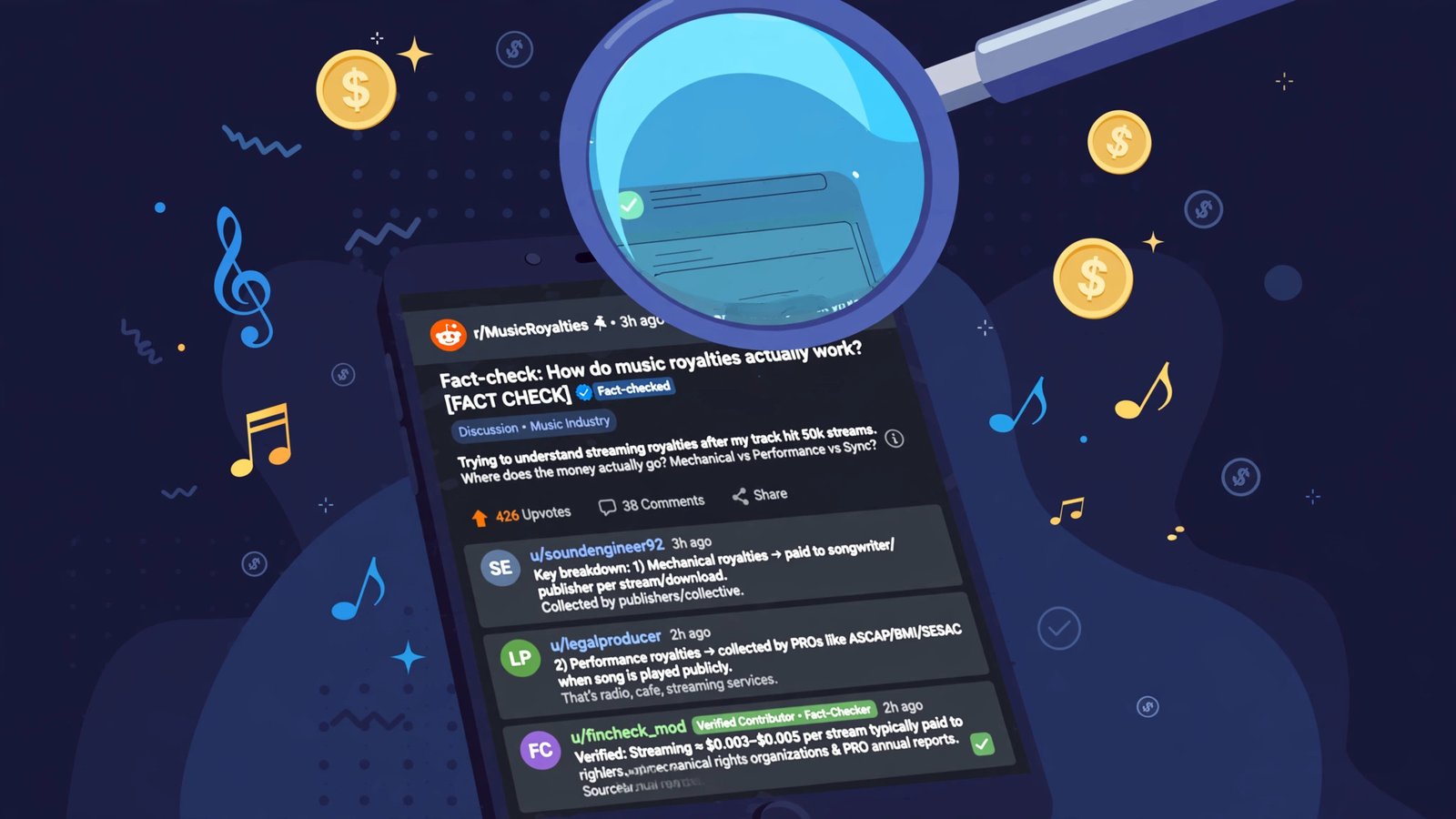 Fact-checking a Reddit thread about DistroKid YouTube royalties
