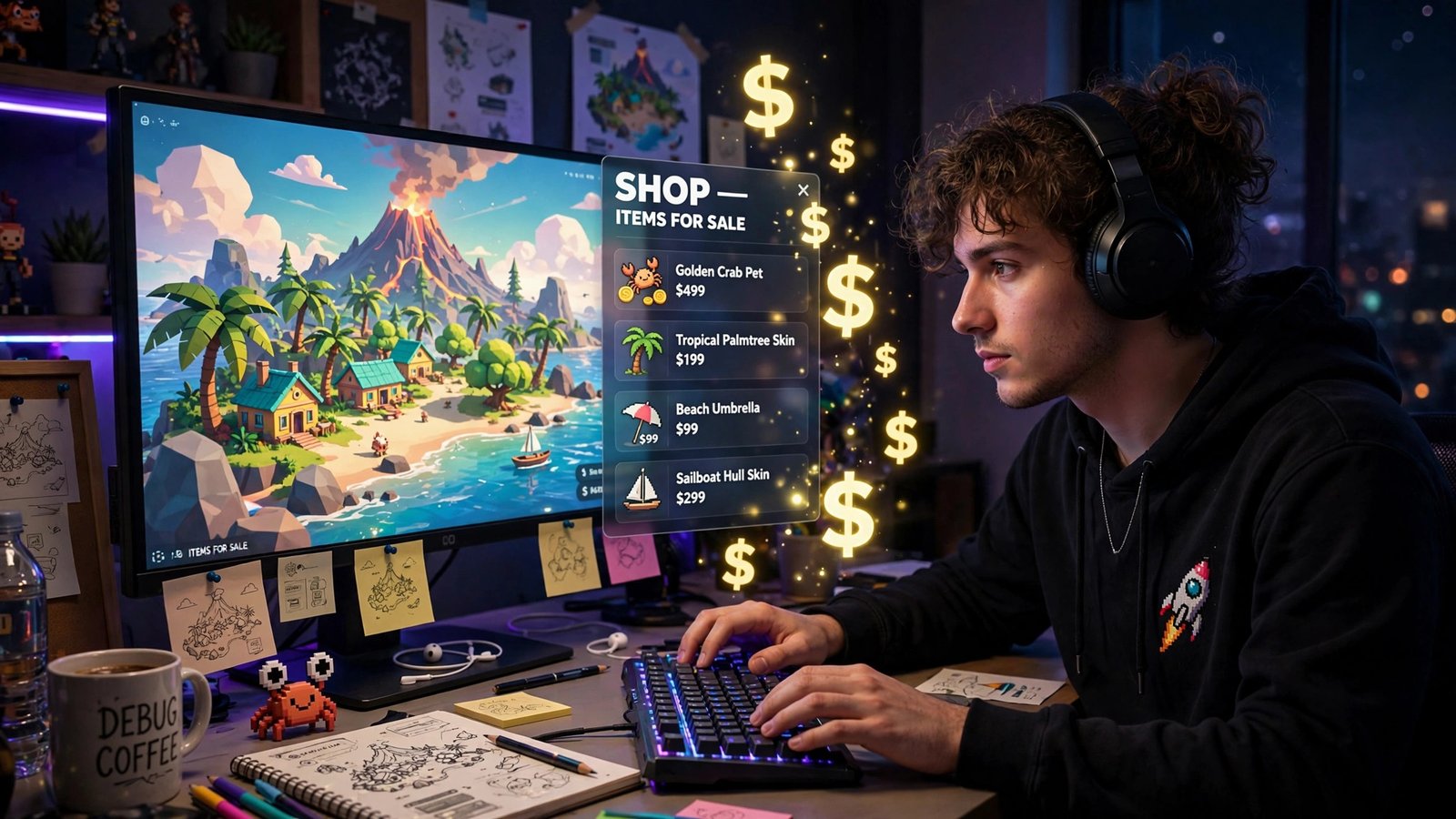 Fortnite UEFN creator island: engagement payouts and 100% V-Bucks item sales 2026