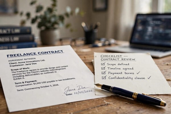 freelance contract template - featured image for Freelance Contract Template: 10 Clauses You Need (2026)