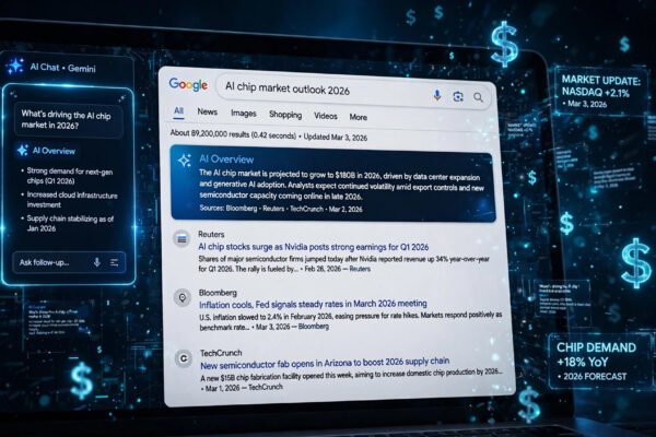 Google AI Mode sidebar test on main search page for publishers 2026
