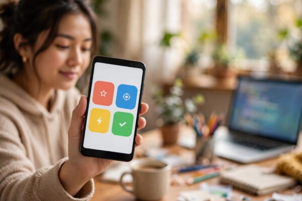 Google Play private vibe-coded apps built in AI Studio running on a phone