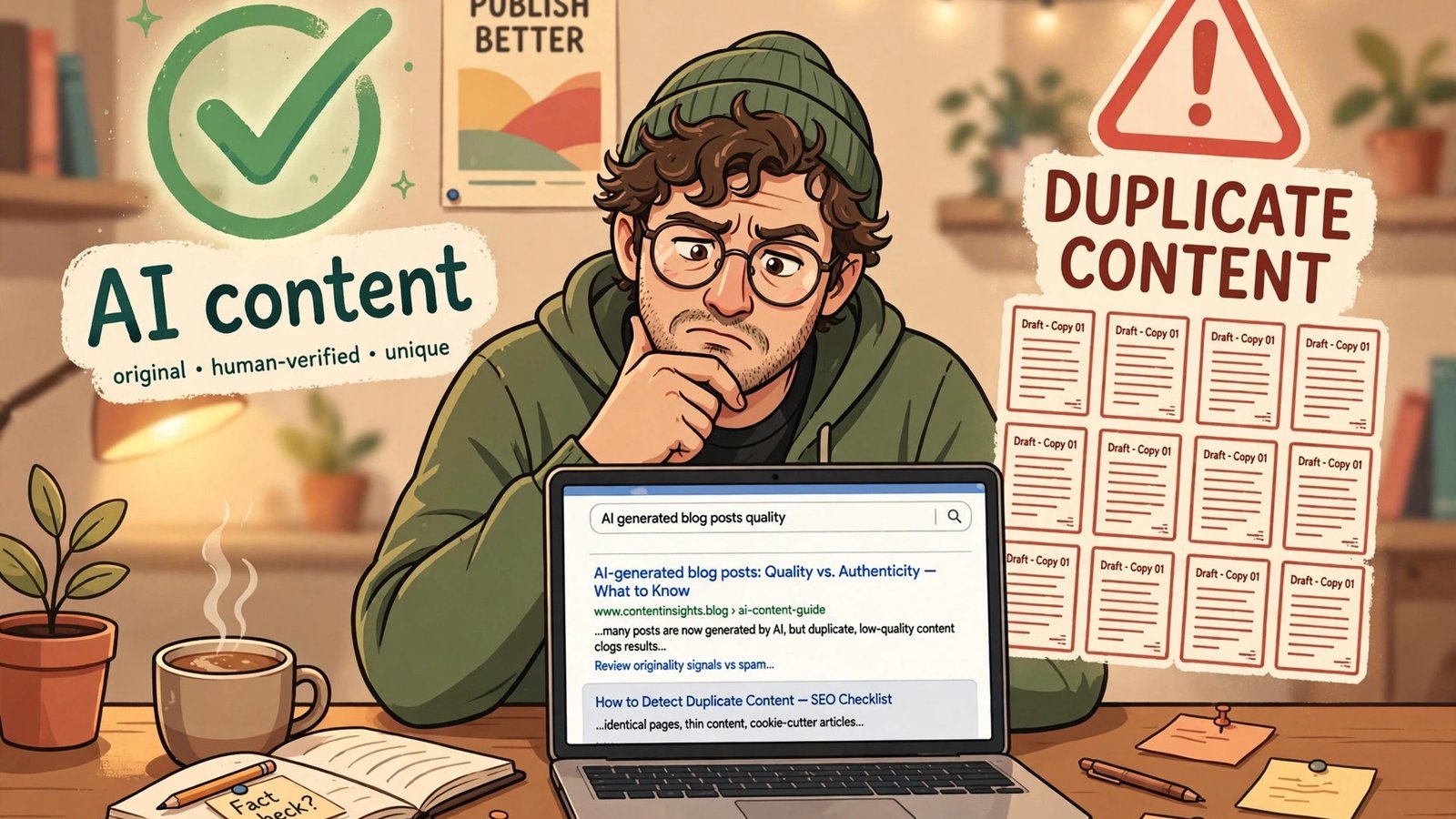 Google September 2026 spam update myth-busting: blogger checks AI content against manual fact-check guidance