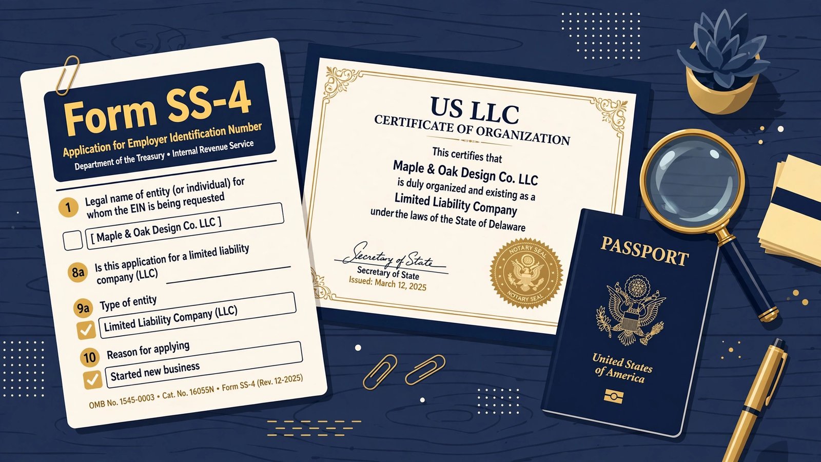 How to get an EIN for your LLC without an SSN - Form SS-4 phone and fax methods