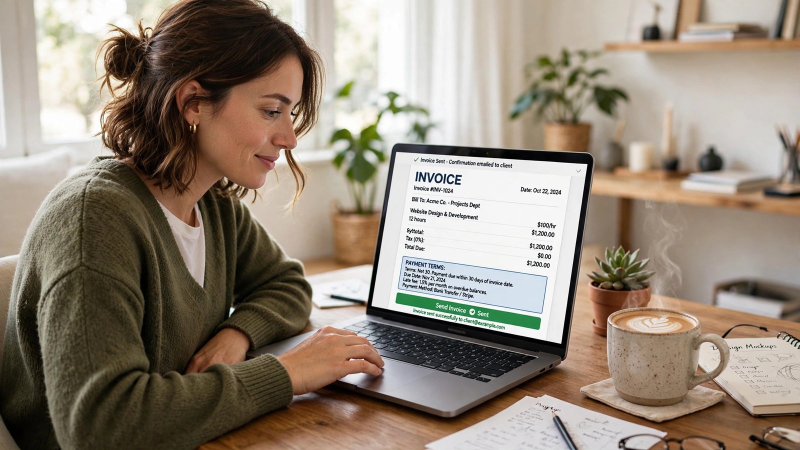 How to invoice clients as a freelancer - templates, terms and getting paid faster