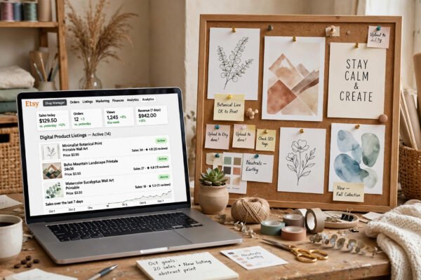 sell digital products on etsy - featured image for How to Sell Digital Products on Etsy: Beginner Guide 2026