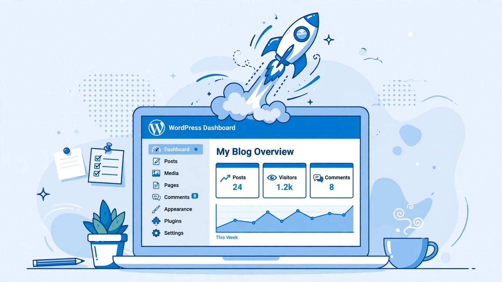 How to start a WordPress blog step by step in 2026