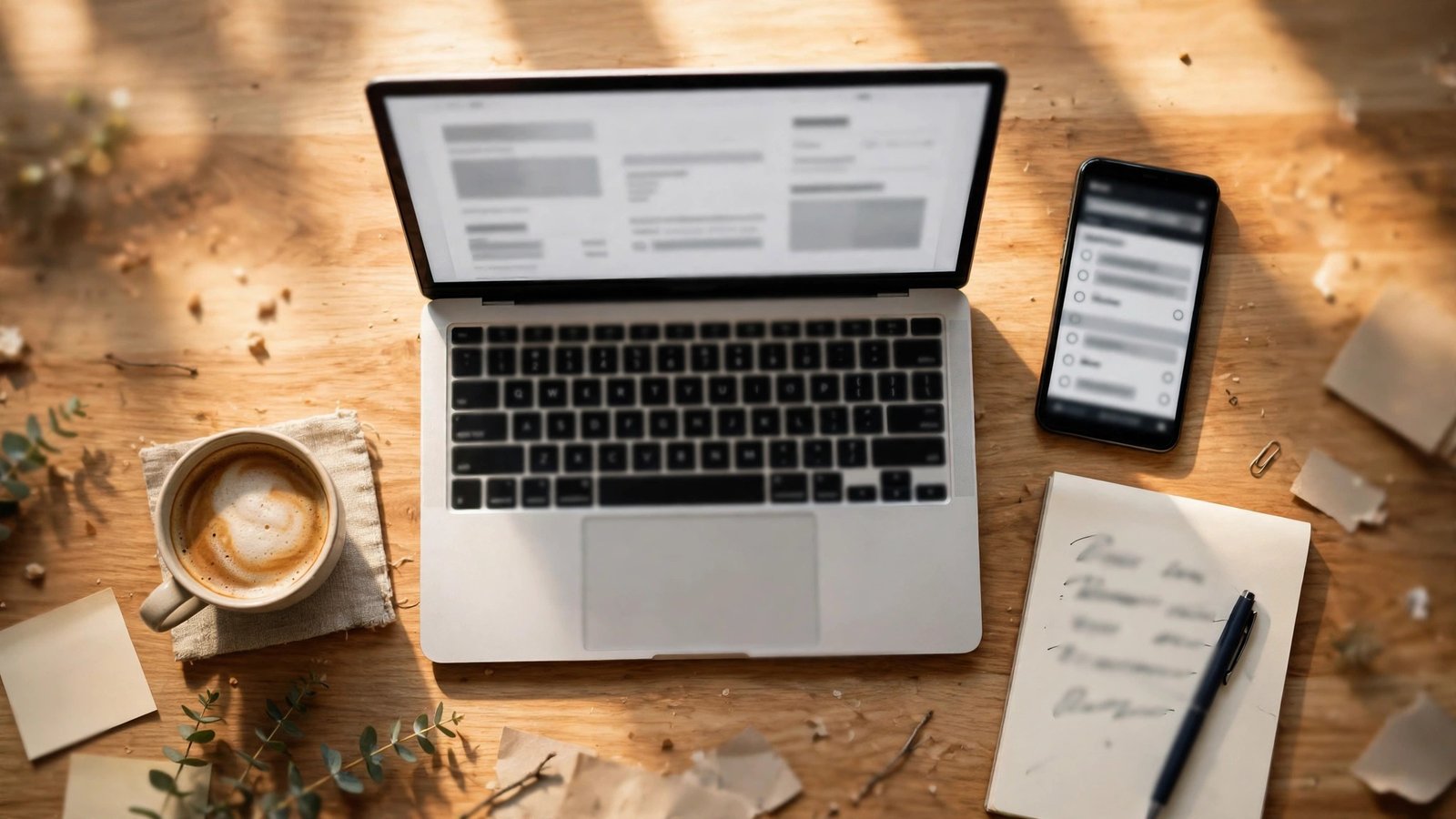 Klarna payment options inside a FreshBooks invoice on a freelancer's desk