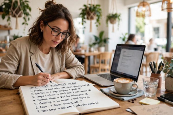 Simple one-person business plan template for solo entrepreneurs