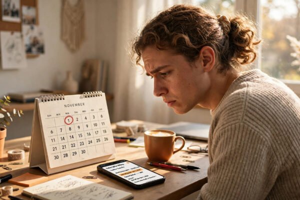 Patreon legacy billing deadline November 2026: creator checking a calendar marked November 1 at a desk