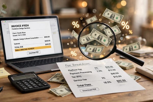 Stripe and PayPal reverse fee formula: how freelancers gross up invoices to keep their full rate