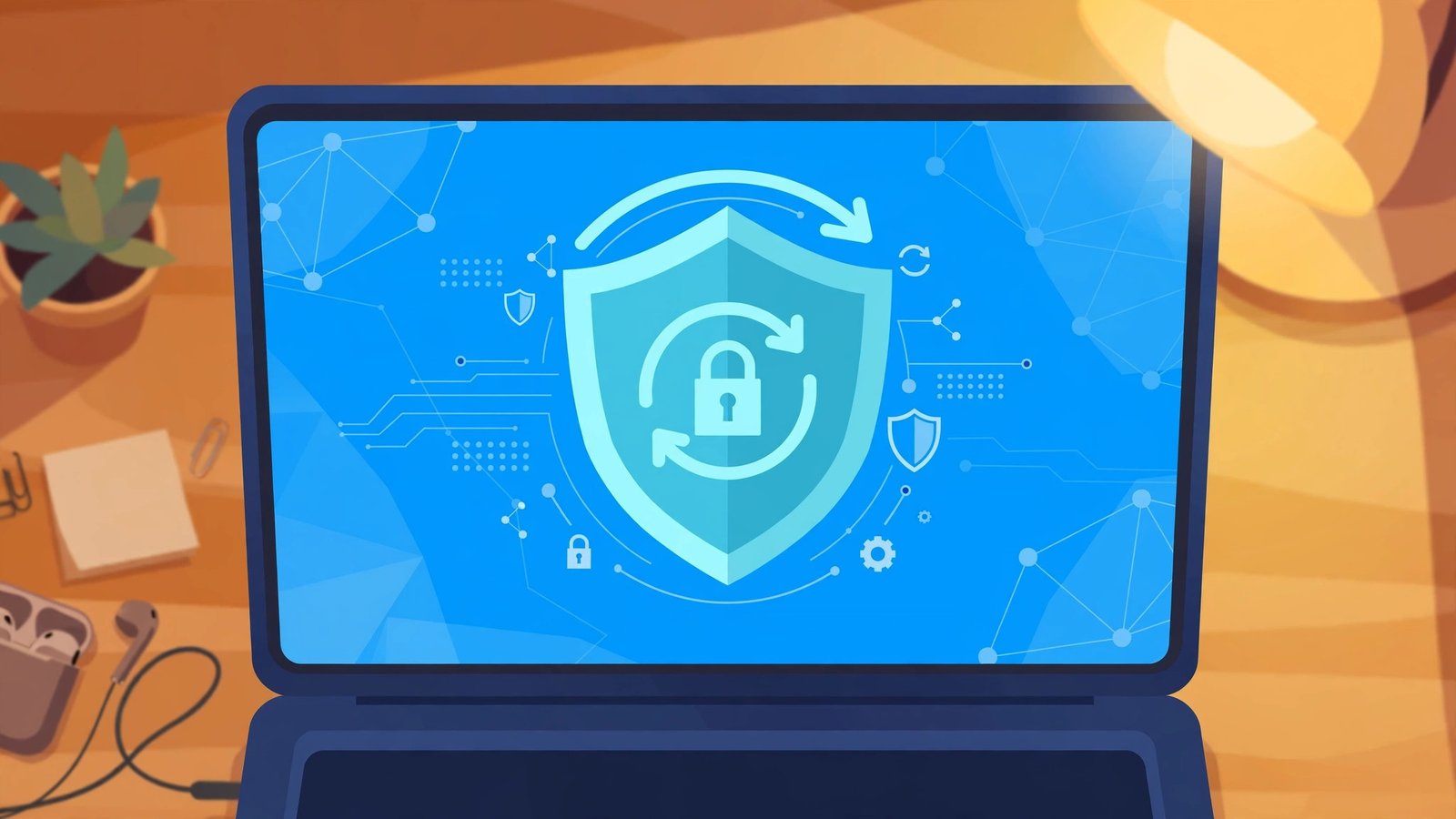 Windows 10 ESU extended to October 2027: laptop showing Windows Update security shield